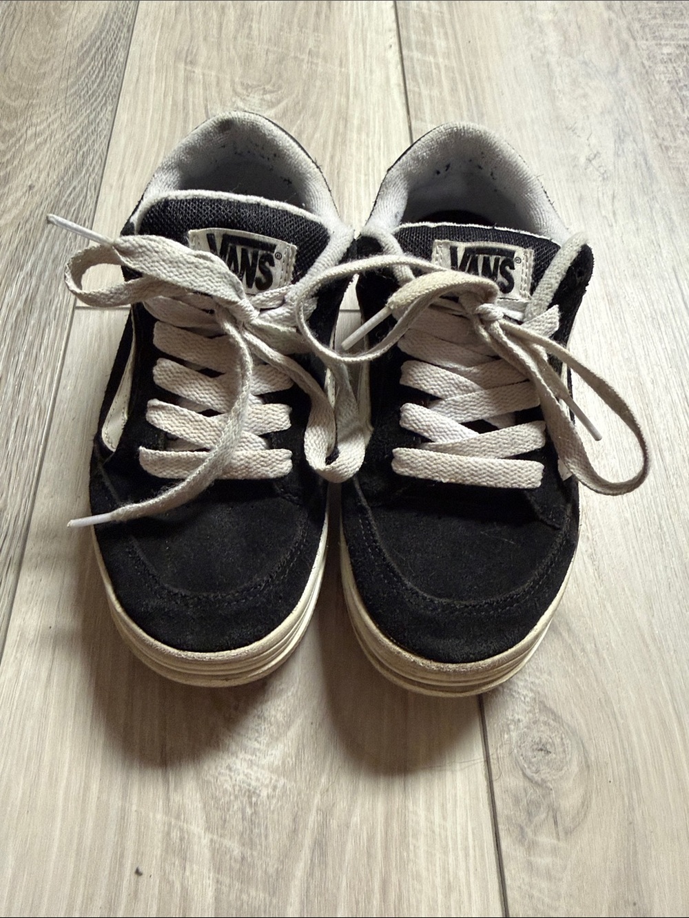 Vans Black and White Low-Profile Skate Sneakers